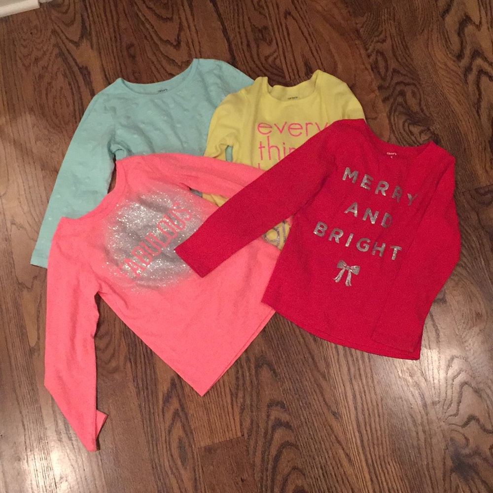 Bundle of 4 girls Carter’s tops.